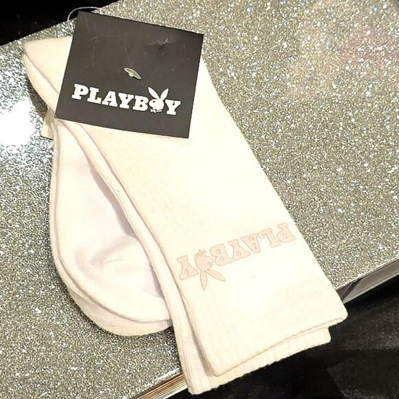 Playboy Bunny Logo Unisex Crew Sock - Picture 4 of 5